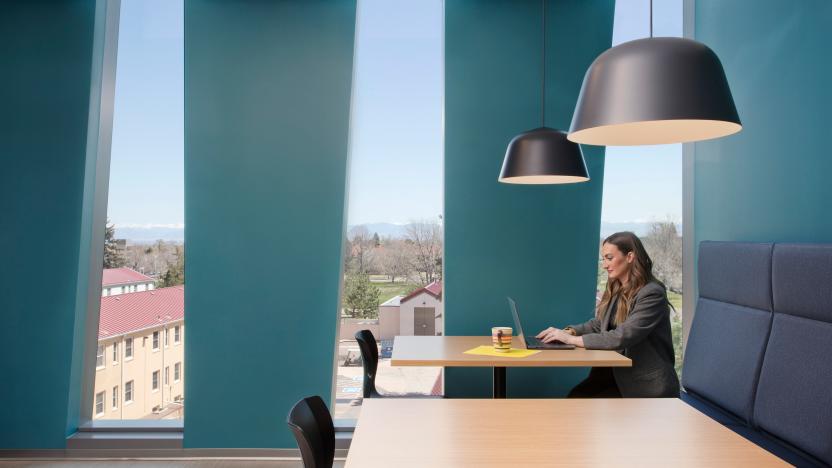 Student sitting at desk